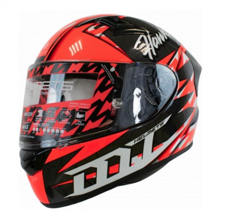 Мотошлем MT KRE Snake Carbon Hawkers Red/Black/White