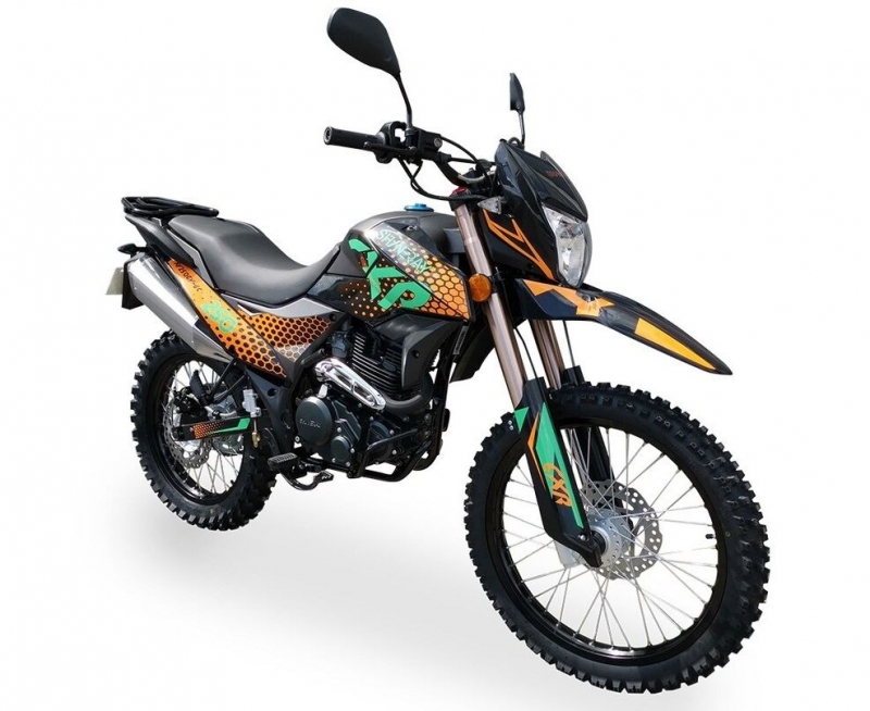Мотоцикл SHINERAY XY250GY-6C CROSS оранжевый с зеленым